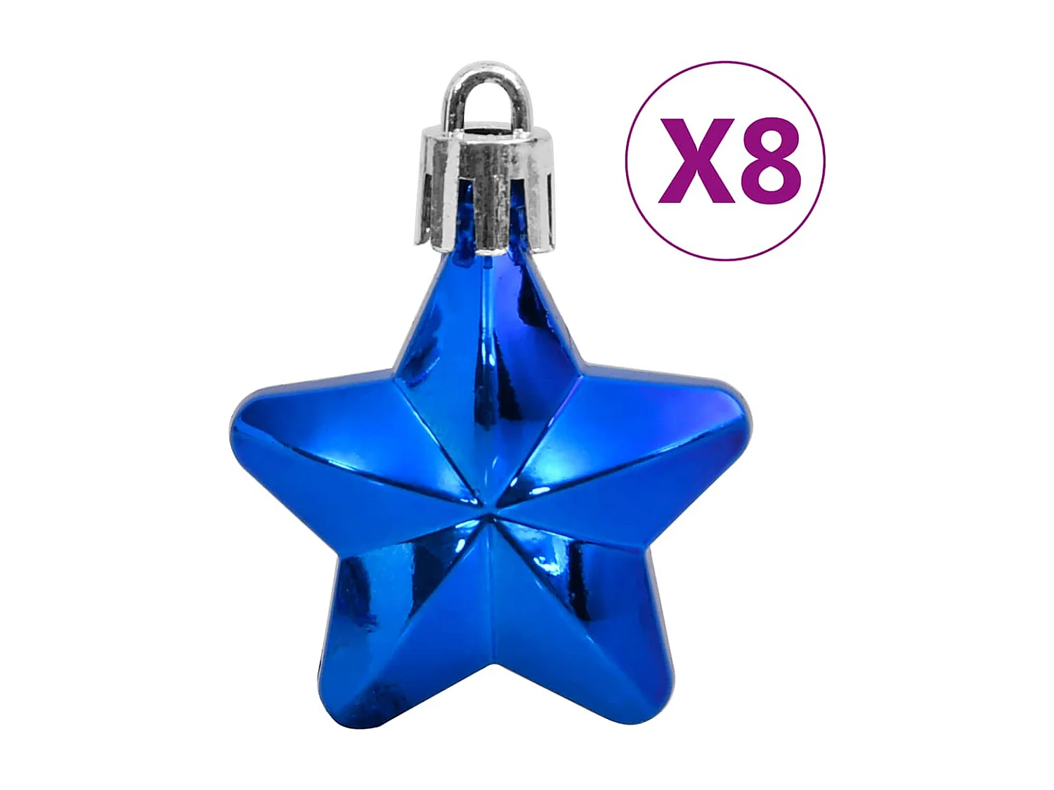 Juego de bolas de Navidad 111 pzas poliestireno azul
