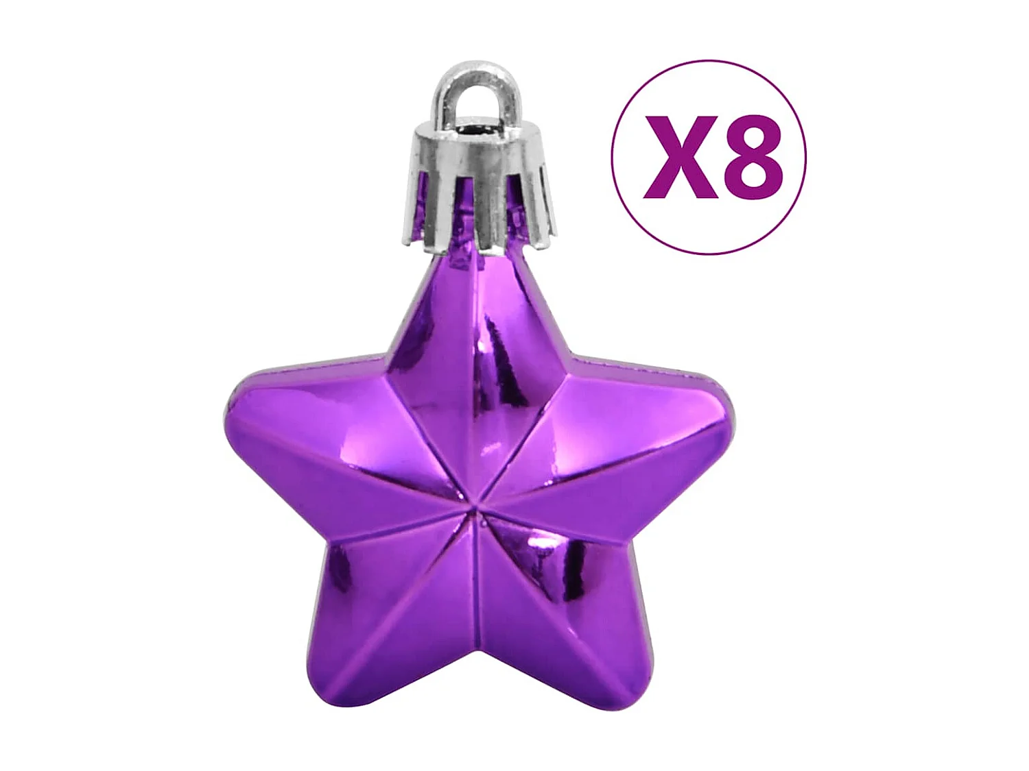 Ensemble de boules de Noël 111 pièces violet polystyrène