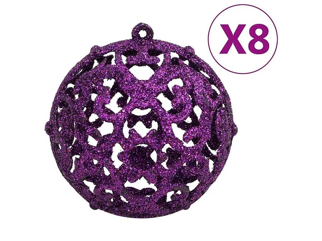 111-delige Kerstballenset polystyreen paars
