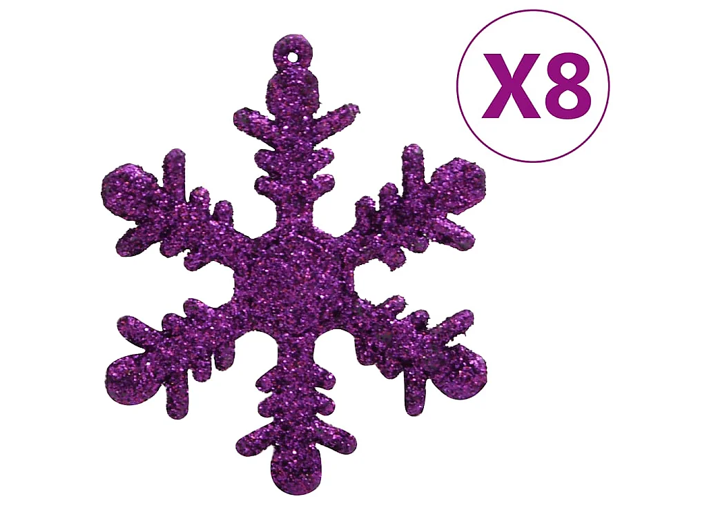 111-delige Kerstballenset polystyreen paars