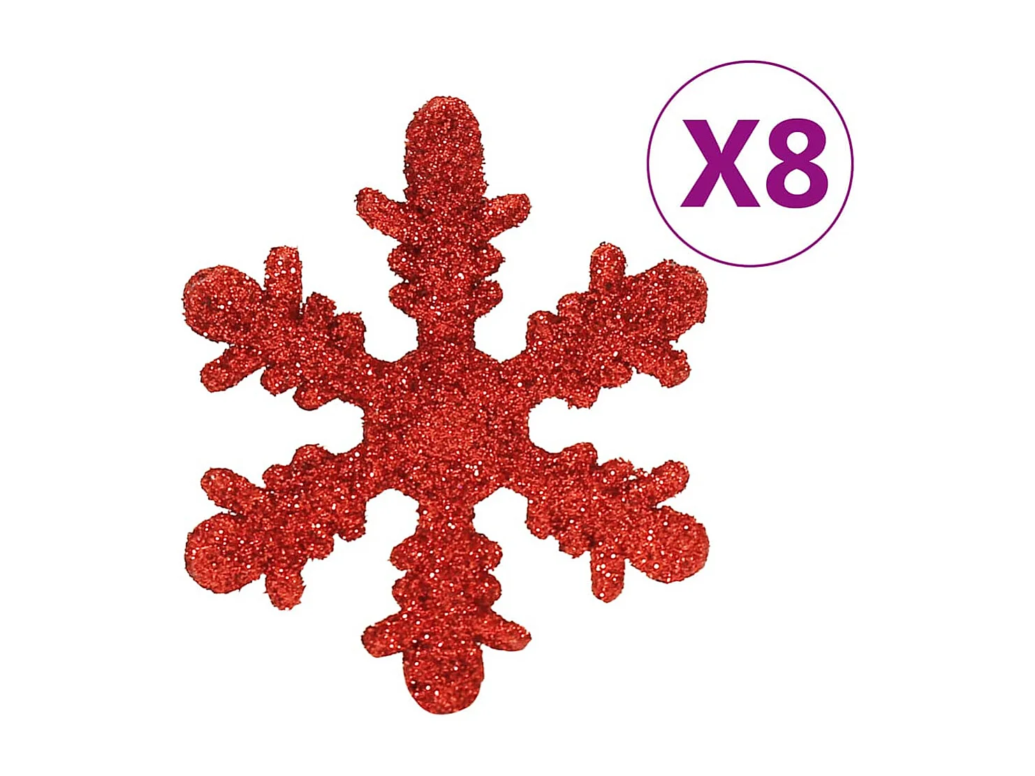 Ensemble de boules de Noël 111 pièces rouge polystyrène