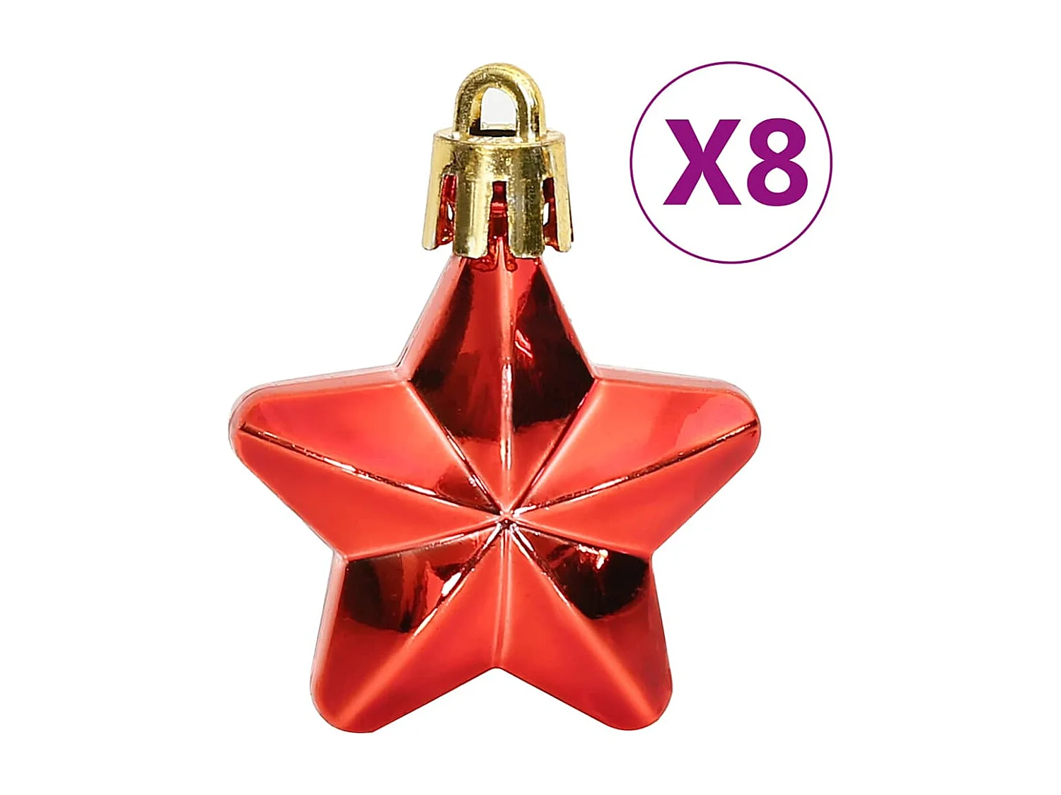 111-tlg. Weihnachtskugel-Set Rot Polystyrol