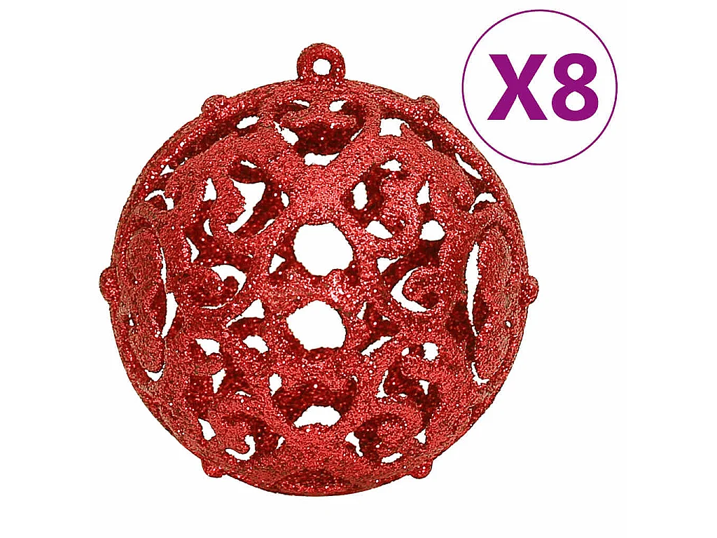 Juego de bolas de Navidad 111 pzas poliestireno rojo