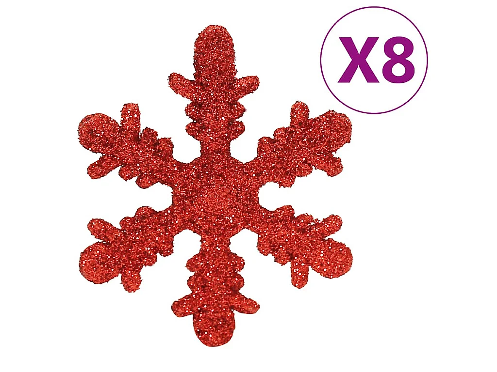 Juego de bolas de Navidad 111 pzas poliestireno rojo