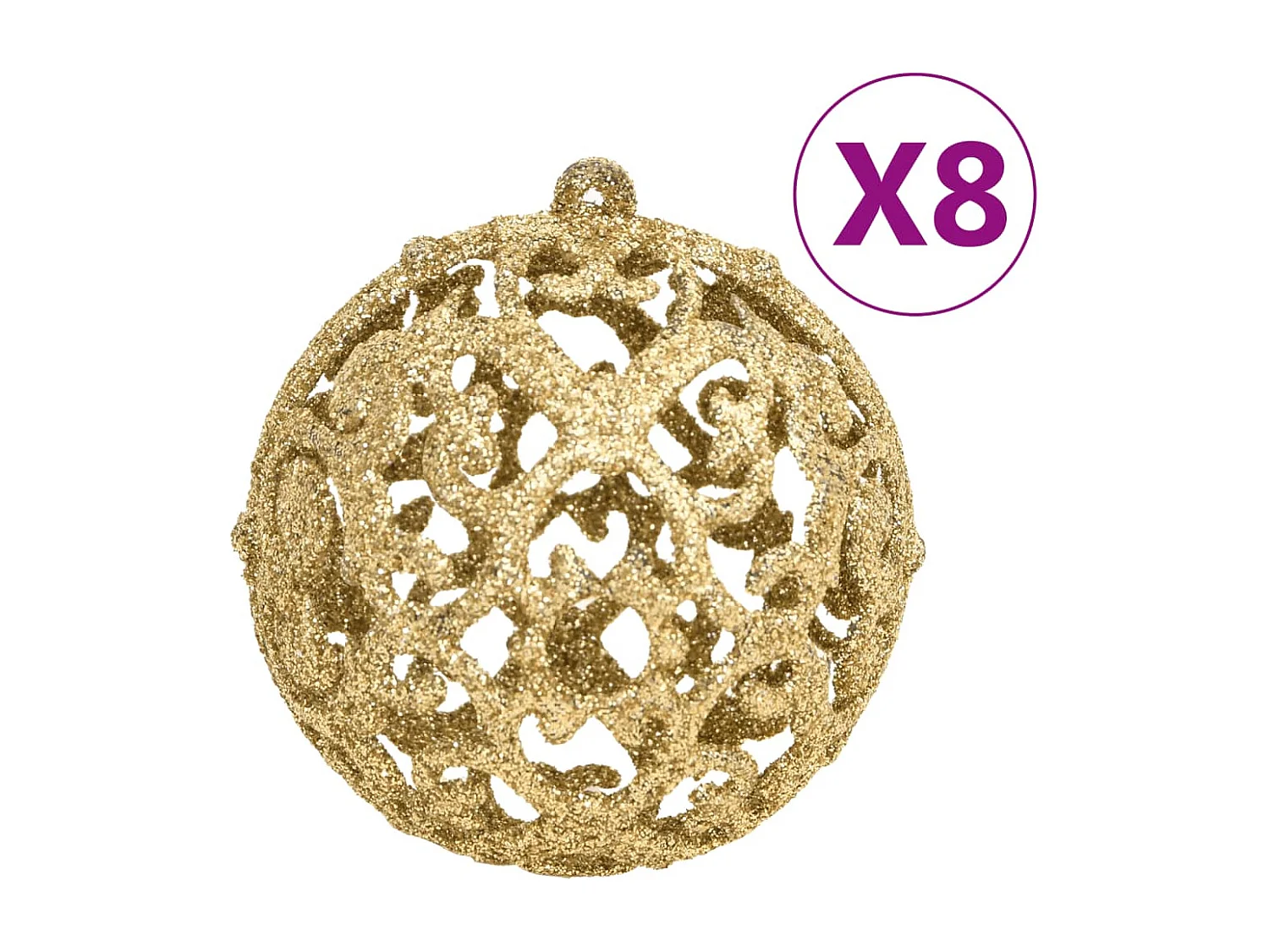 Ensemble de boules de Noël 111 pièces doré polystyrène