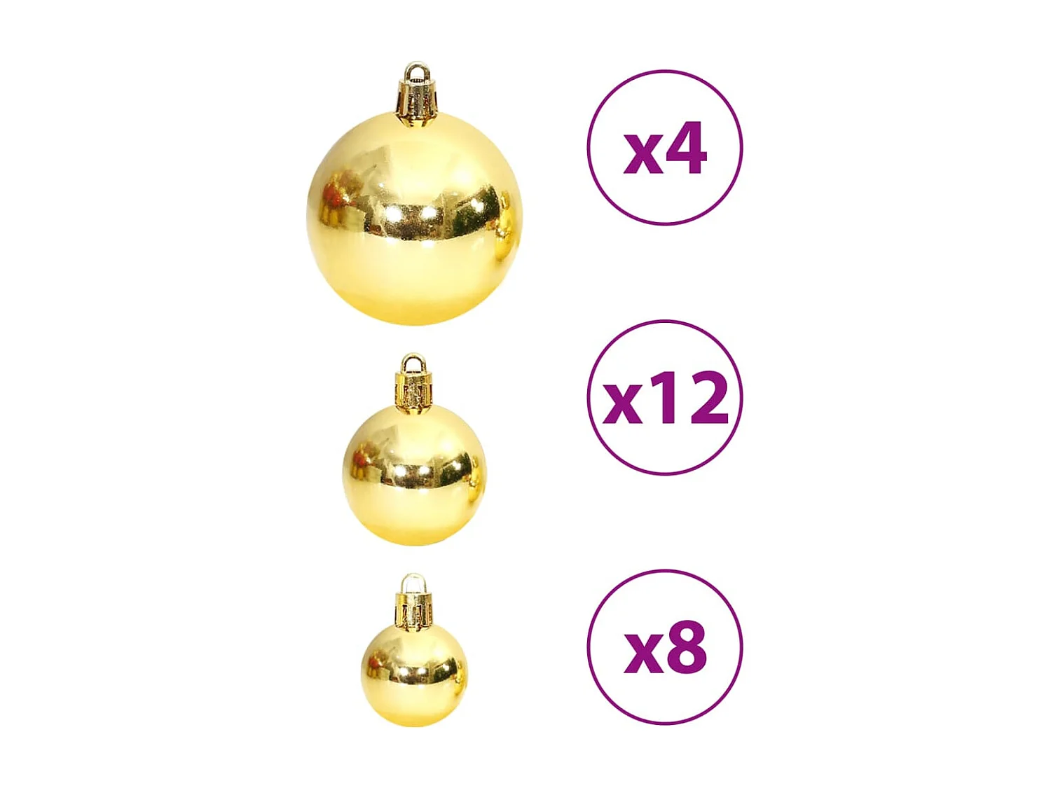 Kerstballen 100 st 3/4/6 cm goudkleurig en wijnrood