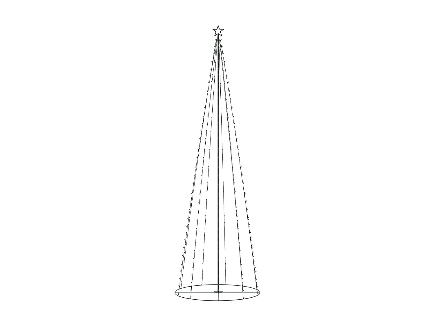 Arbre de Noël cône 330 LED blanc chaud décoration 100x300 cm