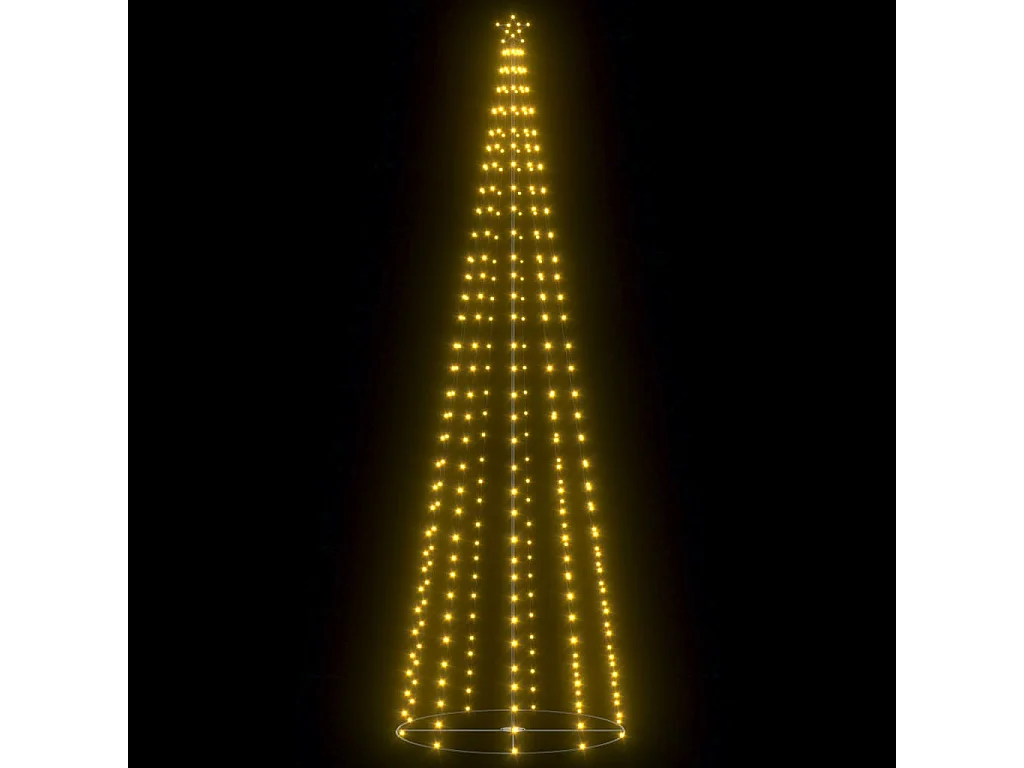 Arbre de Noël cône 330 LED blanc chaud décoration 100x300 cm