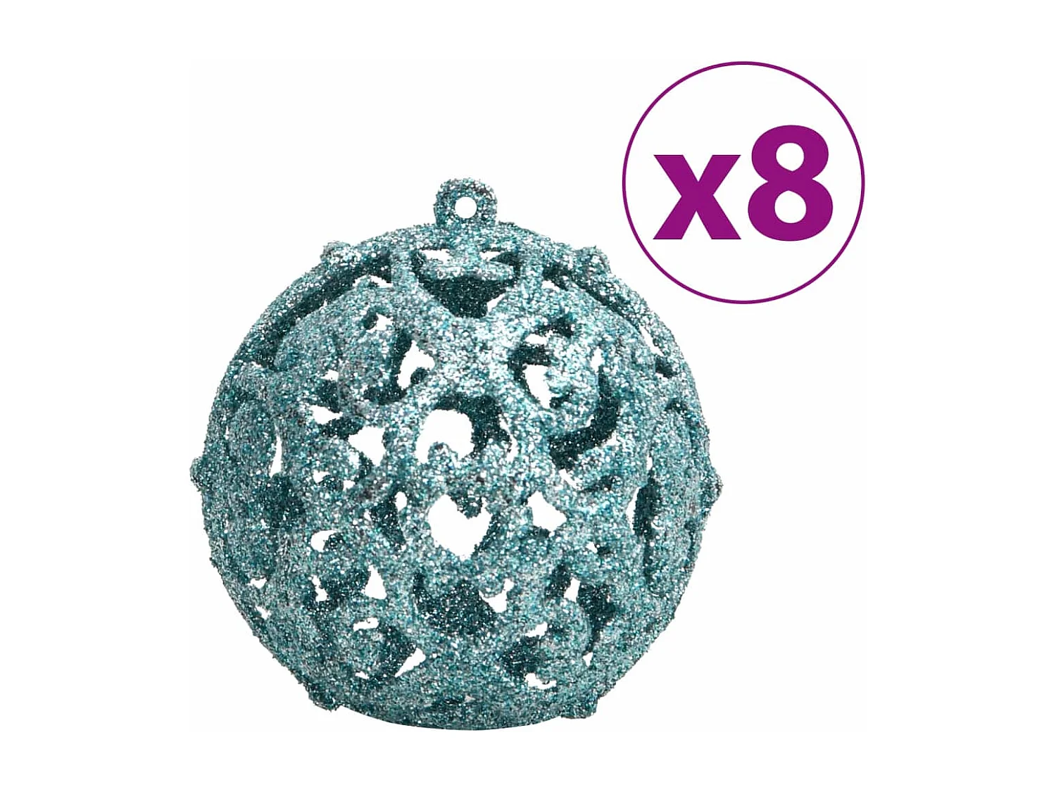 Boules de Noël 100 pcs turquoise 3 / 4 / 6 cm