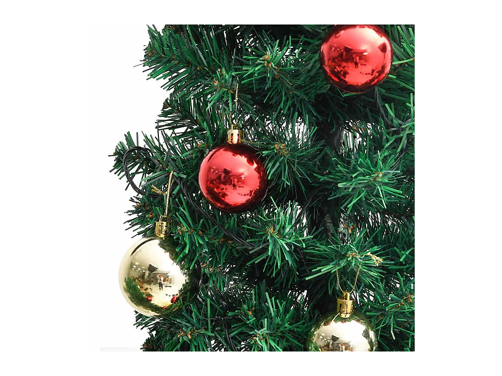 Kerstcactus met standaard en LED's 210 cm PVC groen