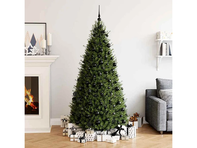 Set Palline di Natale 111 pz Nero in Polistirene