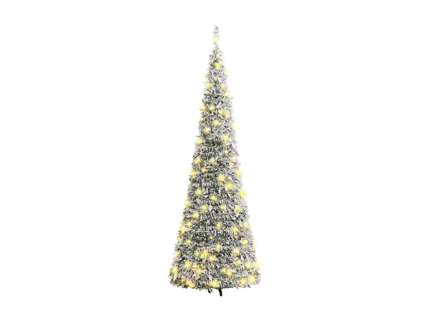 Sapin de Noël artificiel escamotable neige floquée 50 LED 120cm