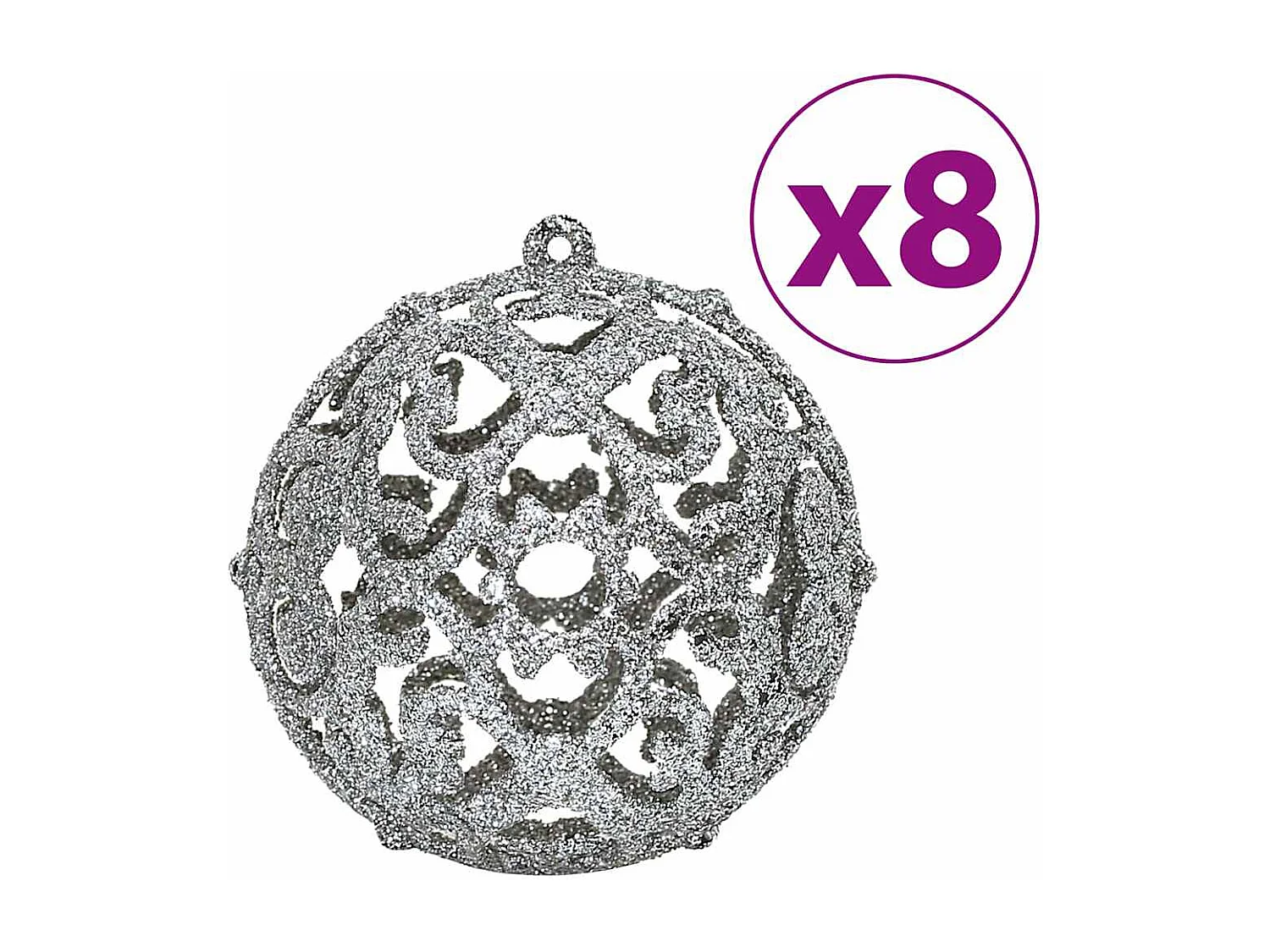 Enfeites de Natal 100 pcs 3 / 4 / 6 cm cinzento