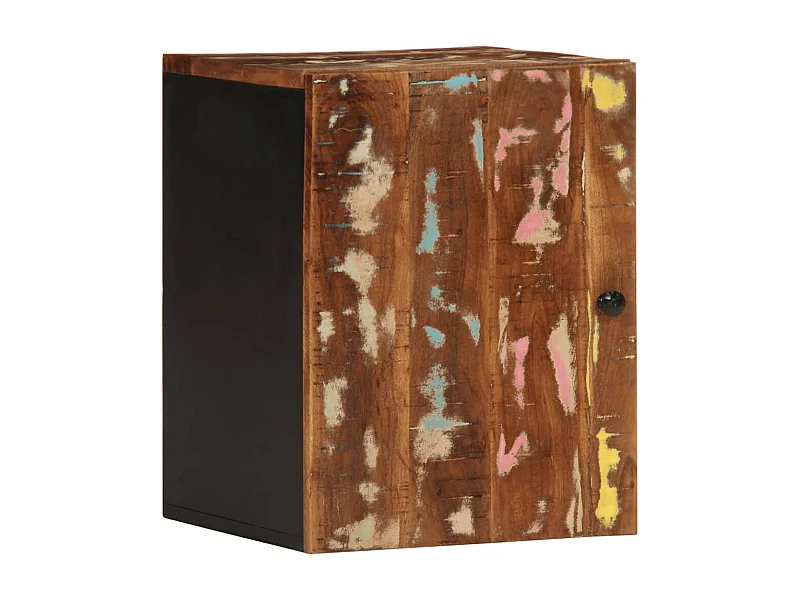 Mobile da Bagno a Parete 38x33x48cm Legno Massello di Recupero
