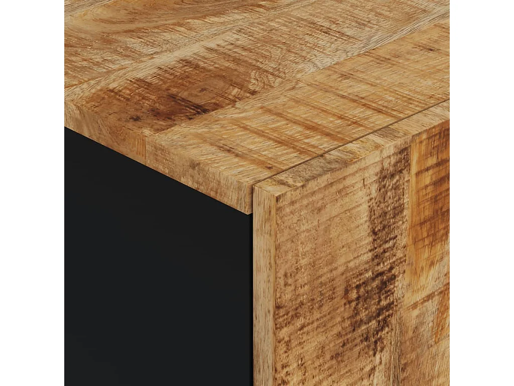 Armoire de salle de bain murale 38x33x48cm bois massif manguier