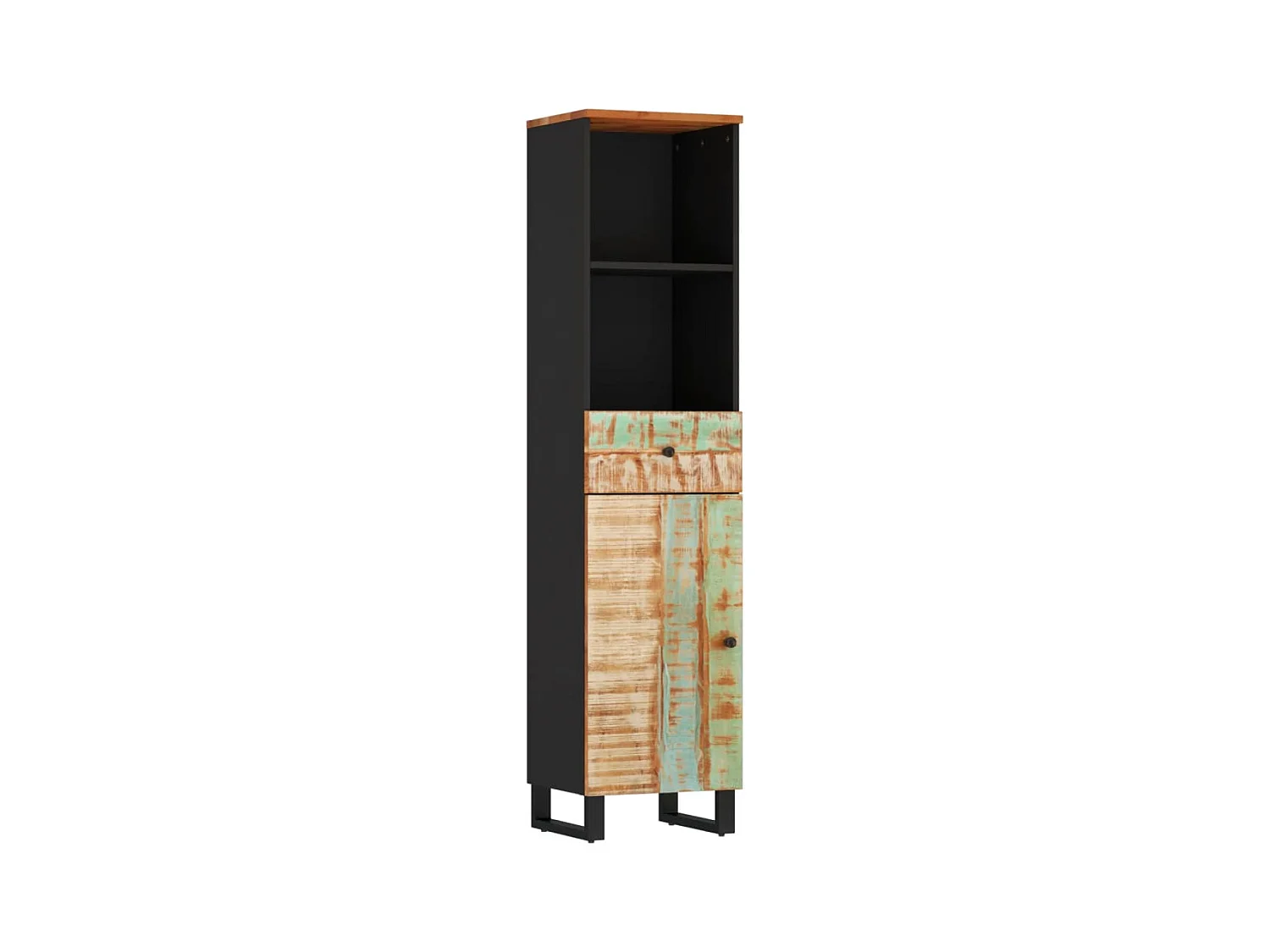 Armoire de salle de bain 38x33x160 cm bois massif récupération