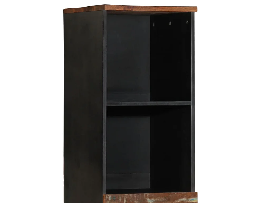 Badschrank 38x33x160 cm Altholz Massivholz