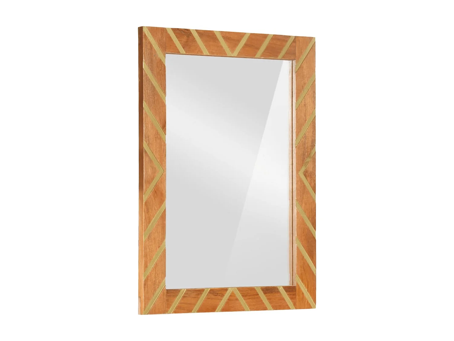 5-delige Badkamermeubelset massief mangohout bruin en zwart