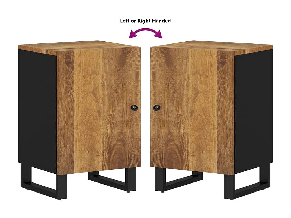 Badschrank 38x33x58 cm Massivholz Mango