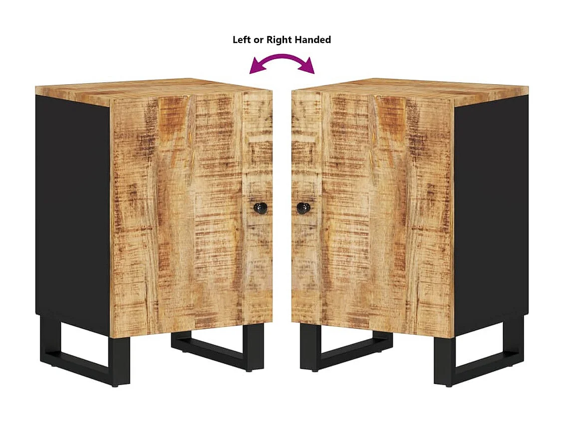 Badschrank 38x33x58 cm Massivholz Mango