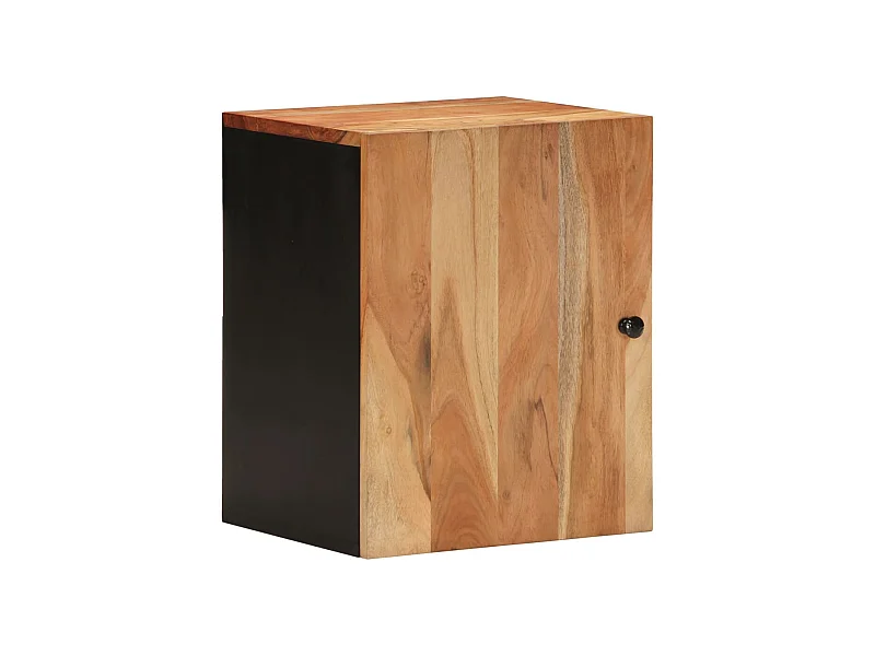 Mobile da Bagno a Parete 38x33x48cm in Legno Massello di Acacia