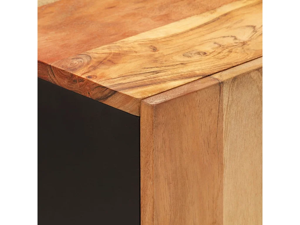 Armario de baño de pared madera maciza de acacia 38x33x48 cm