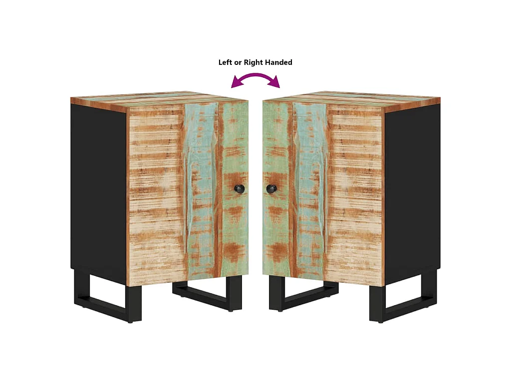 Mobile da Bagno 38x33x58cm Legno Massello di Recupero