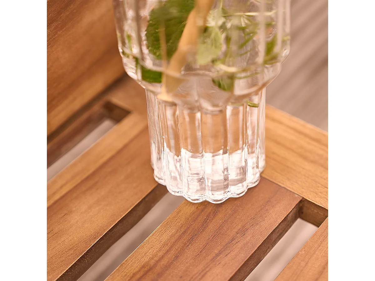 Lot de 2 bains de soleil en teck huilé massif