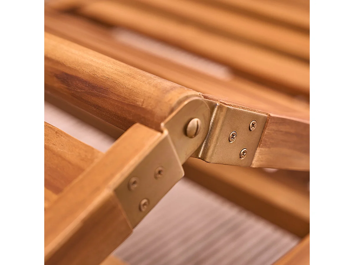 2 lettini prendisole in teak oliato