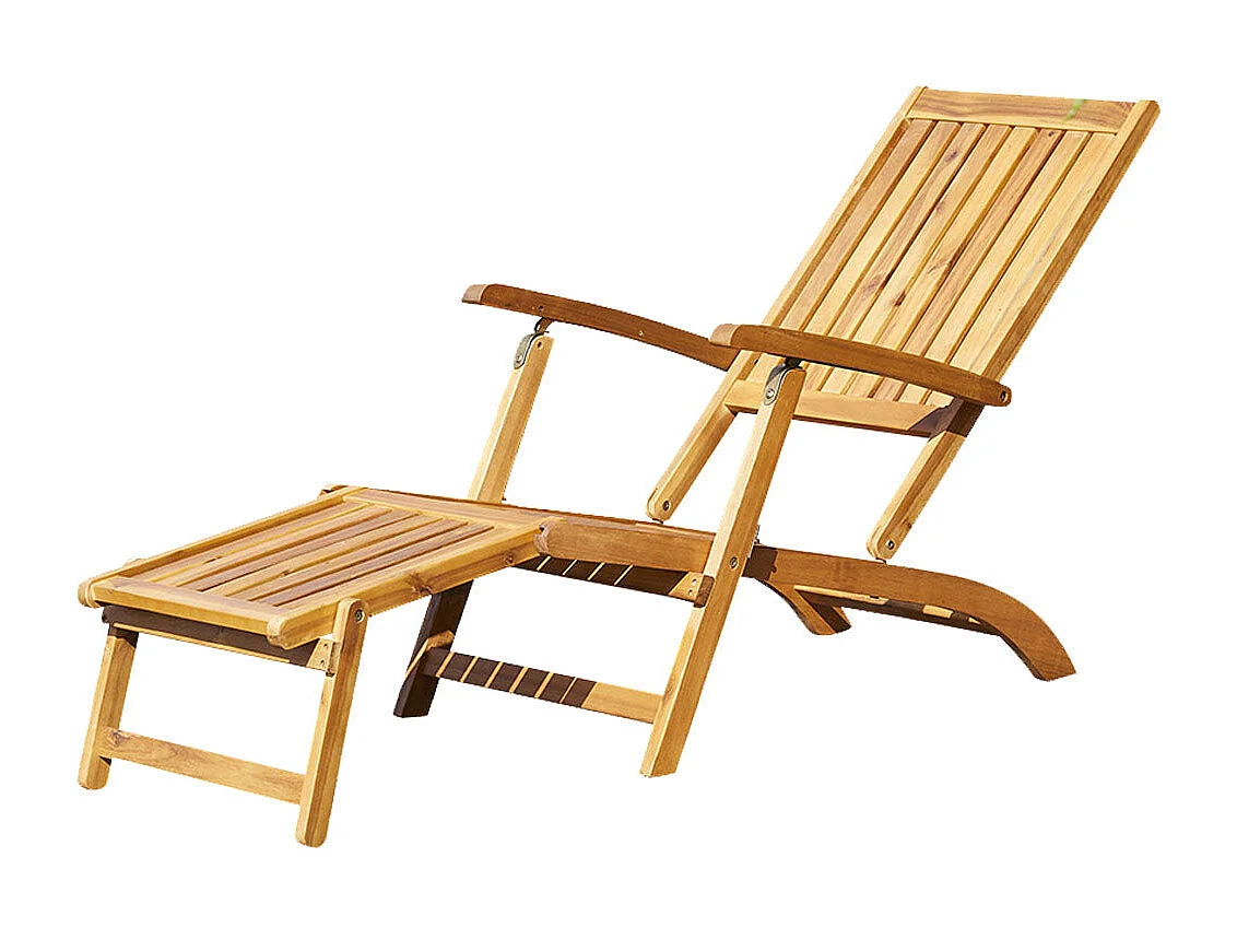 Bain de soleil en bois acacia massif