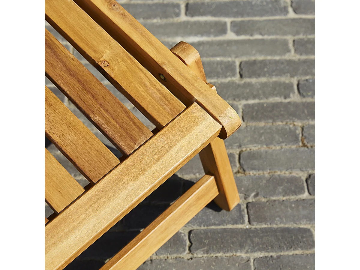 Tumbona de madera de acacia maciza