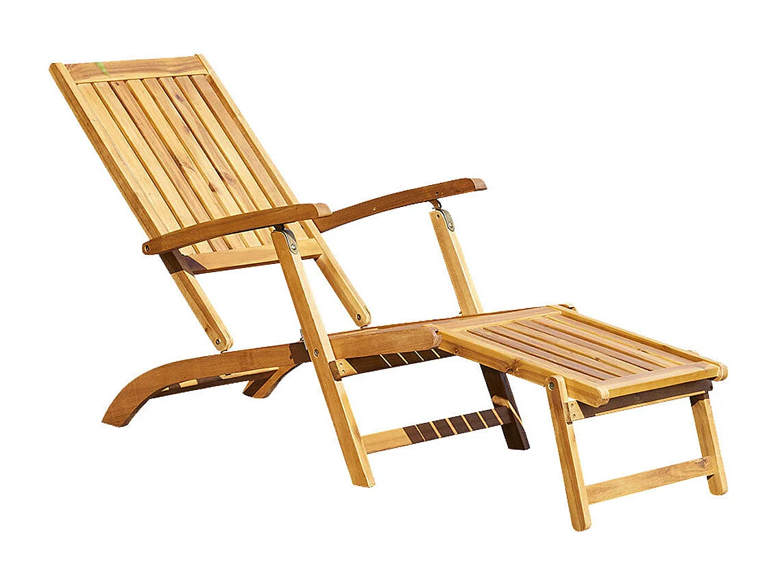 Bain de soleil en bois d'acacia massif