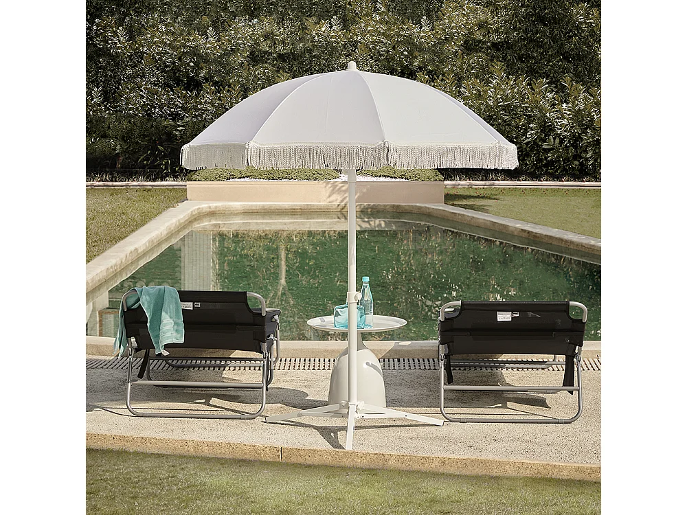 Lot de 2 chaises longues bains de soleil transats de jardin pliant chaises de camping inclinables, pliables et réglables - noir ogs35-sch x2sobuy®