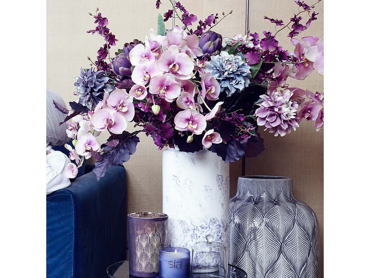 Vase Marbre Grand Format - Blanc