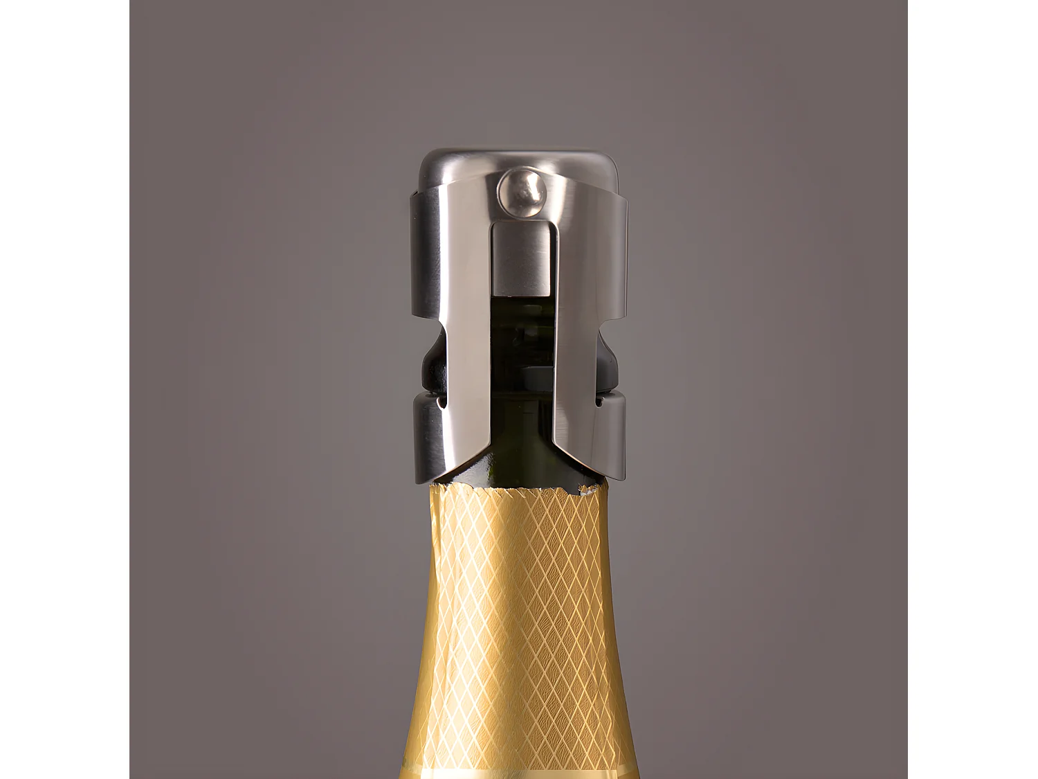 BOUCHON CHAMPAGNE ACIER BROSSE VACUVIN - 18813606