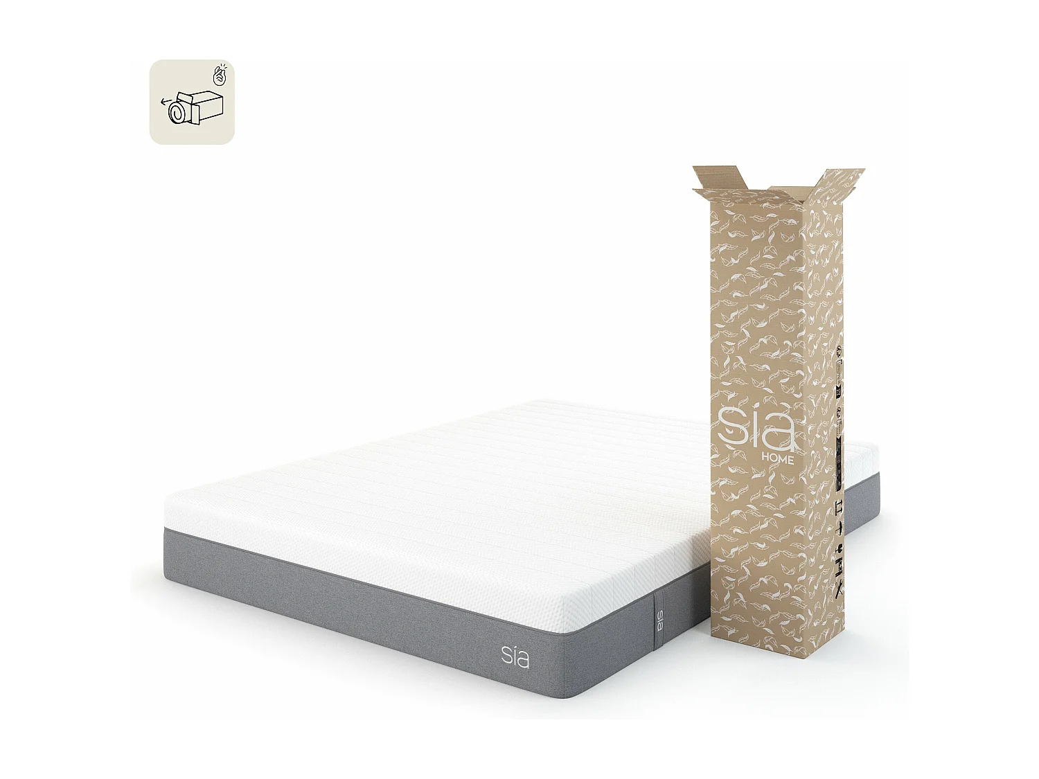 Matelas ressorts ensachés et mousse à mémoire de forme 140x190cm