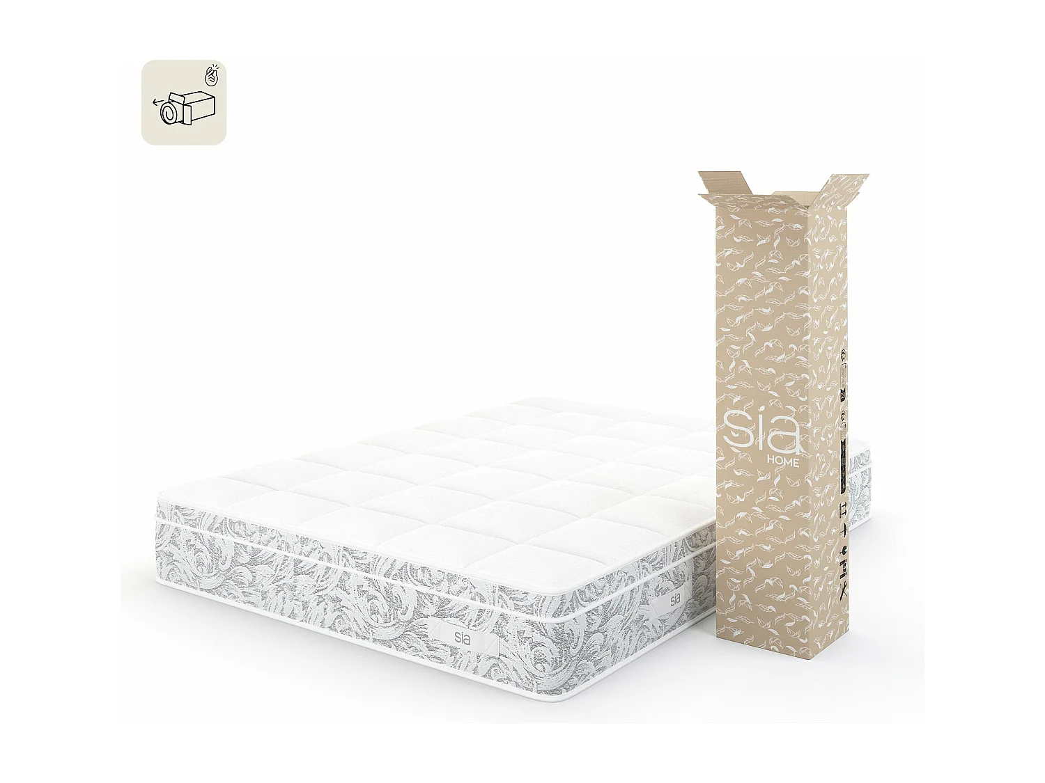 Matelas ressorts ensachés et mousse à mémoire de forme 160x200cm