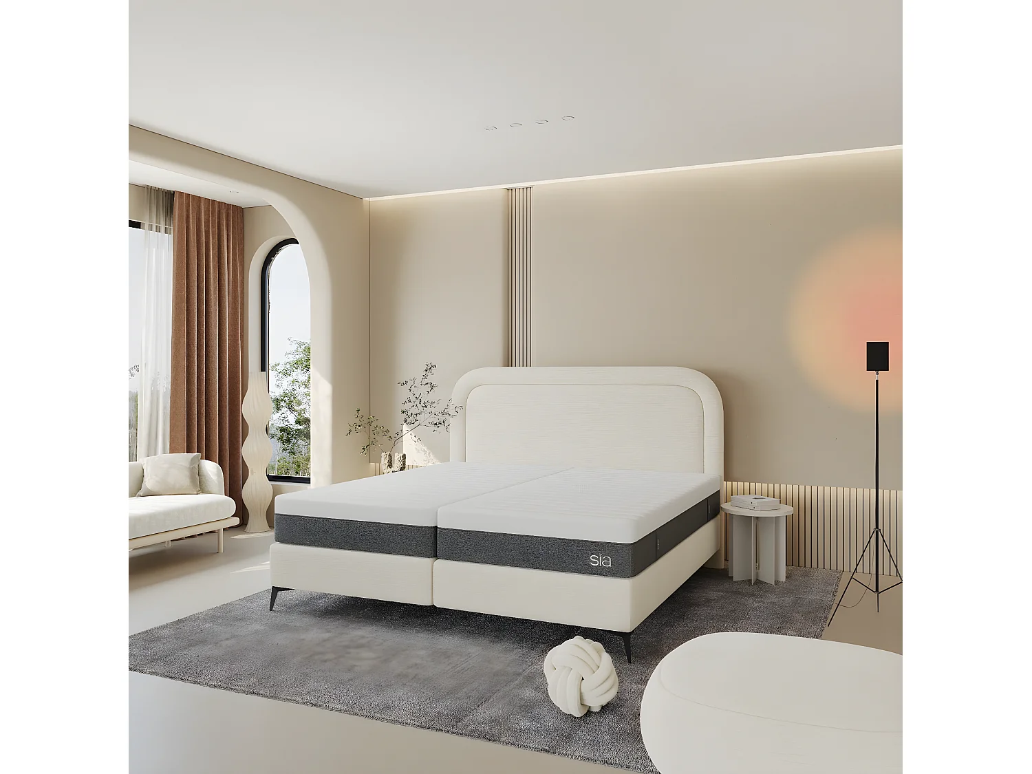 Matelas ressorts ensachés et mousse à mémoire de forme 90x190cm