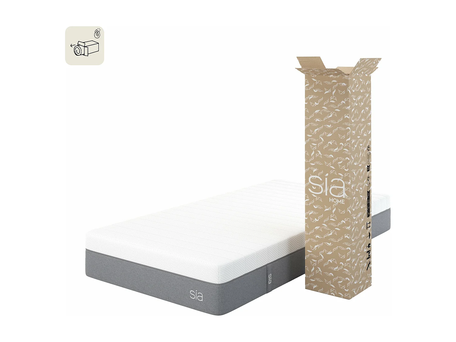 Matelas ressorts ensachés et mousse à mémoire de forme 90x190cm