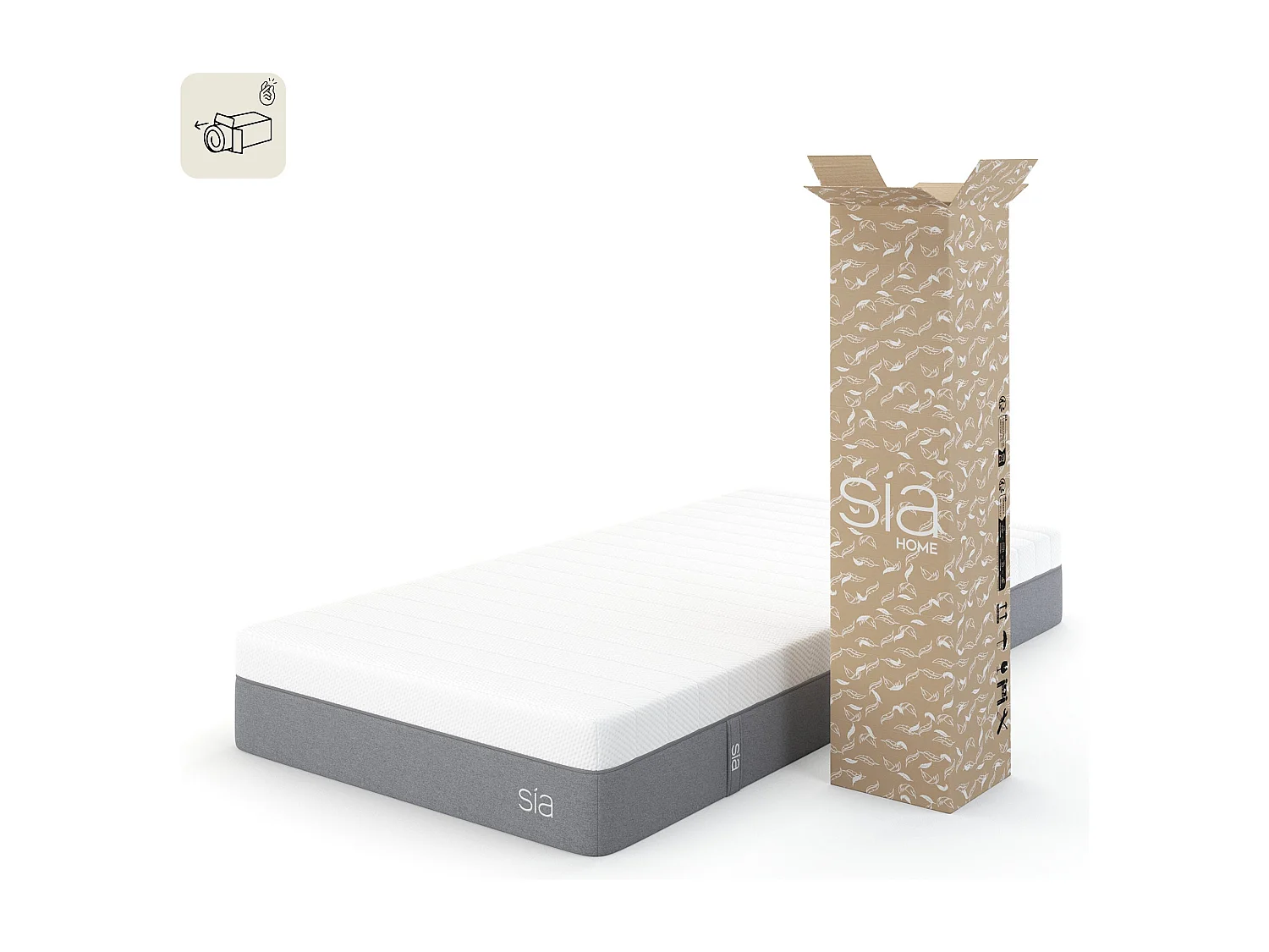 Matelas ressorts ensachés et mousse à mémoire de forme 90x200cm