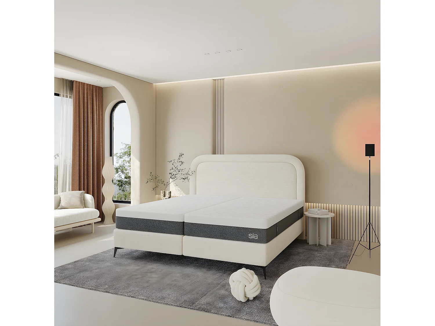 Matelas ressorts ensachés et mousse à mémoire de forme 90x200cm