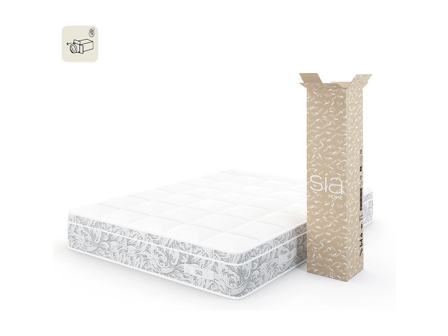 Matelas ressorts ensachés et mousse à mémoire de forme 180x200cm