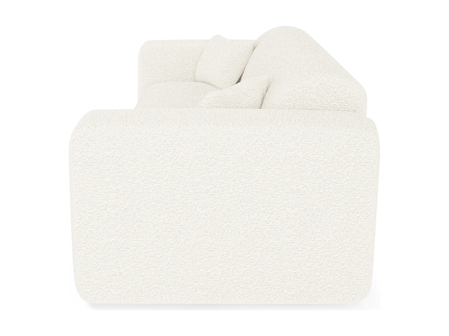 Canapé convertible express dunlopillo 160cm bouclette crème MYRA