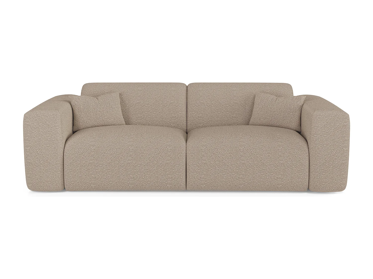 Canapé convertible express dunlopillo 160cm bouclette taupe MYRA