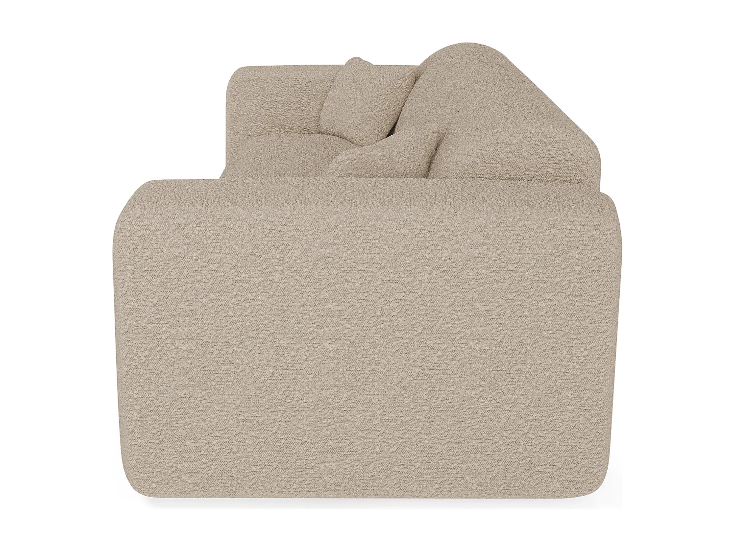 Canapé convertible express dunlopillo 160cm bouclette taupe MYRA