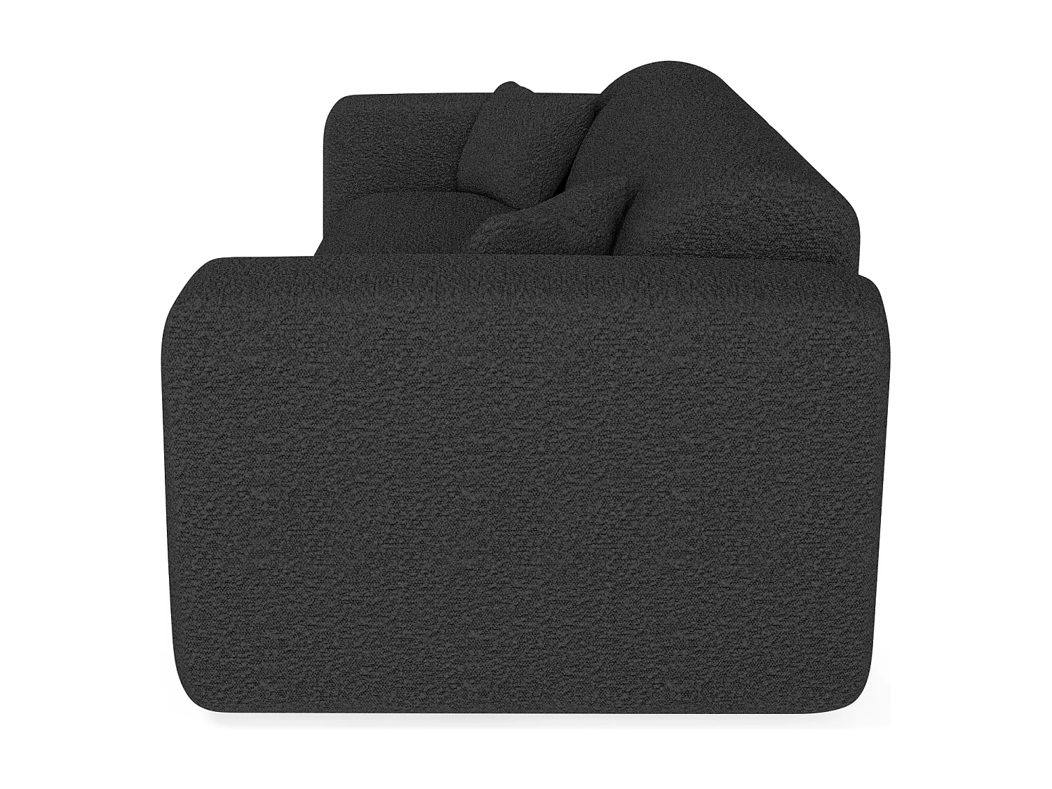 Canapé convertible express dunlopillo 160cm bouclette anthracite foncé MYRA