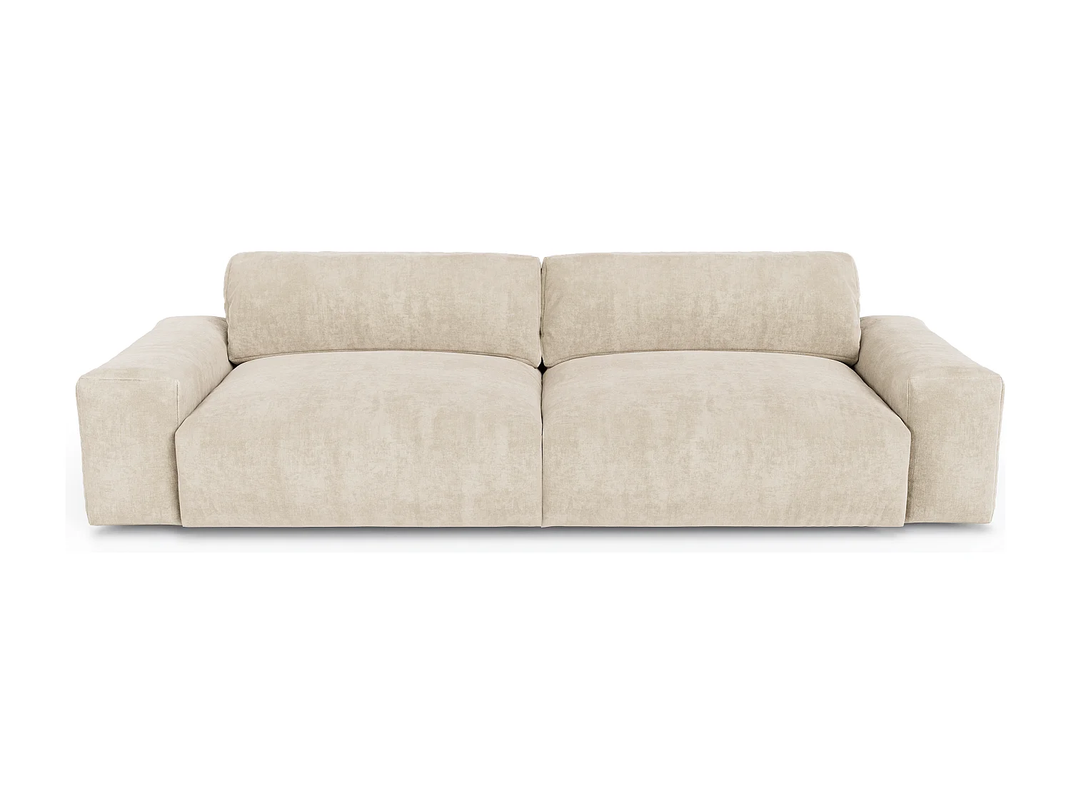 Canapé 3 places velours crème 220cm BLISS