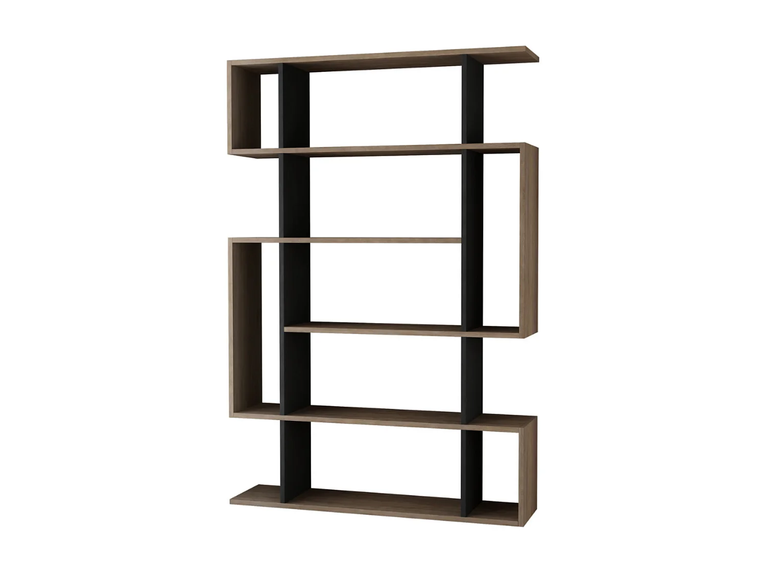 Meuble à étagères bois et anthracite KIRJA