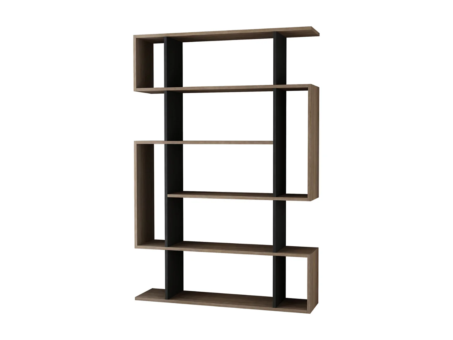 Meuble à étagères bois et anthracite KIRJA