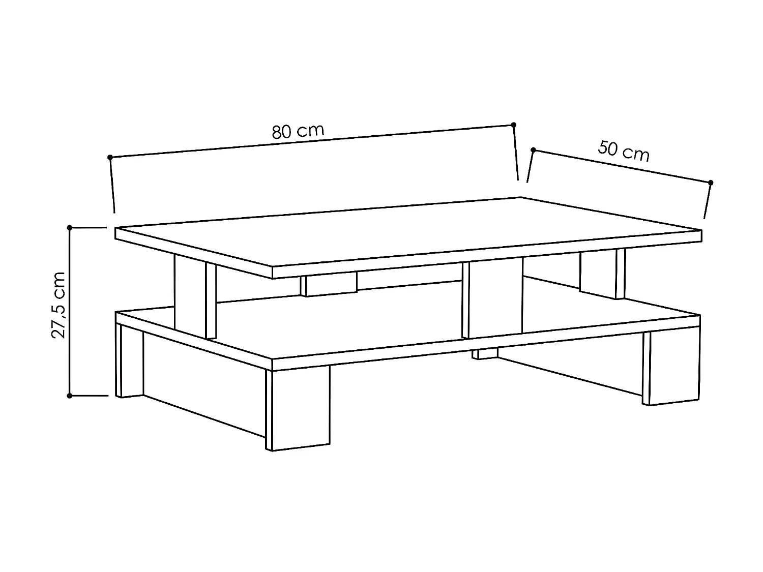 Table basse bois LUCO